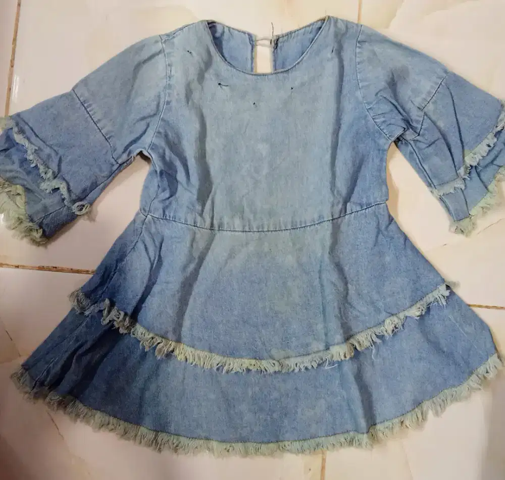 Dress jeans anak cw lengan panjang