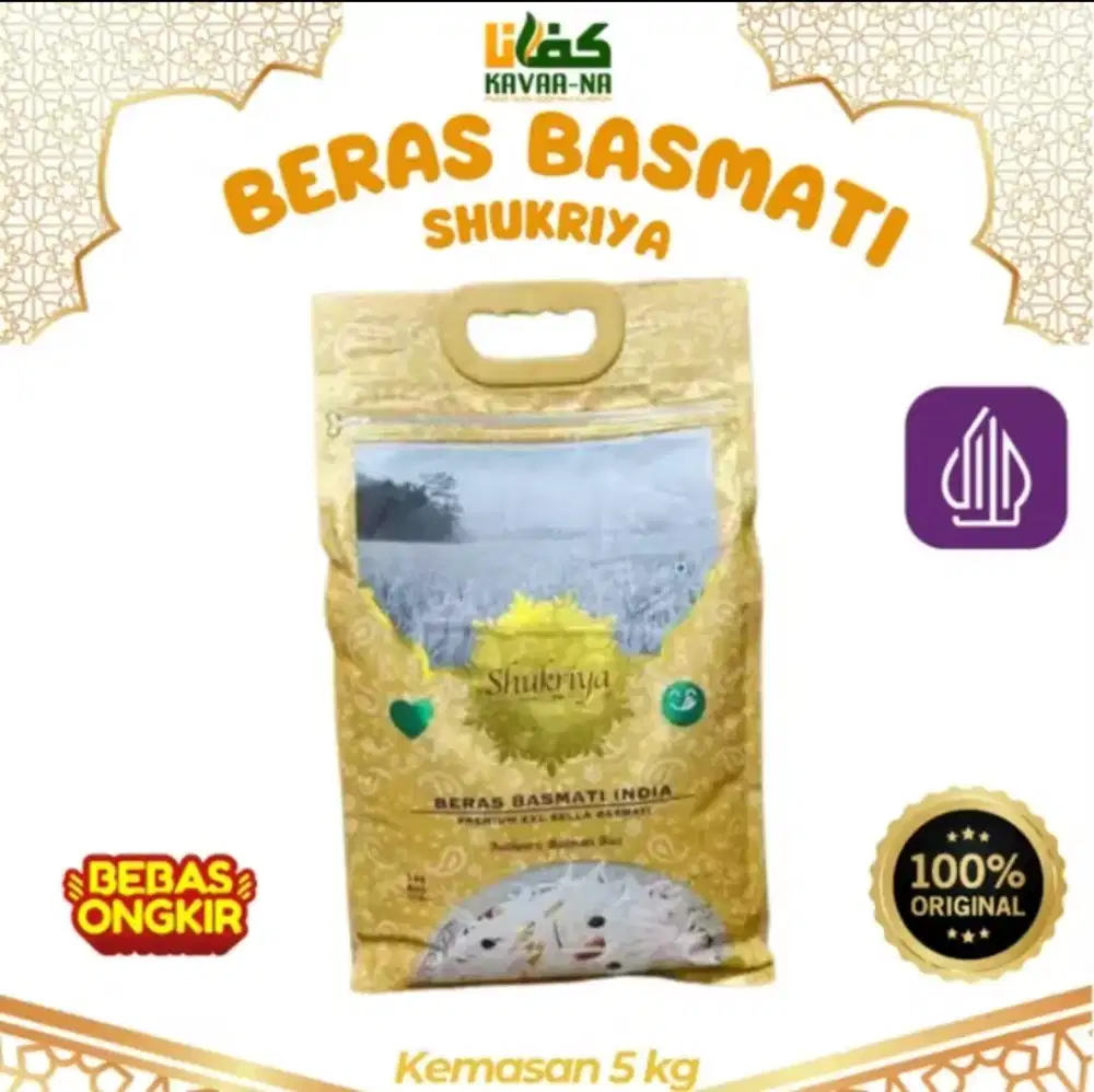 Beras Basmati Shukriya 5kg Premium | Beras Nasi Kebuli Biryani