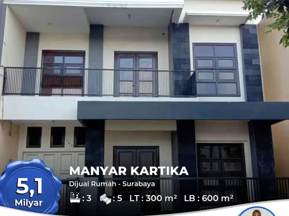 DIJUAL/SEWA RUMAH MANYAR KARTIKA SURABAYA