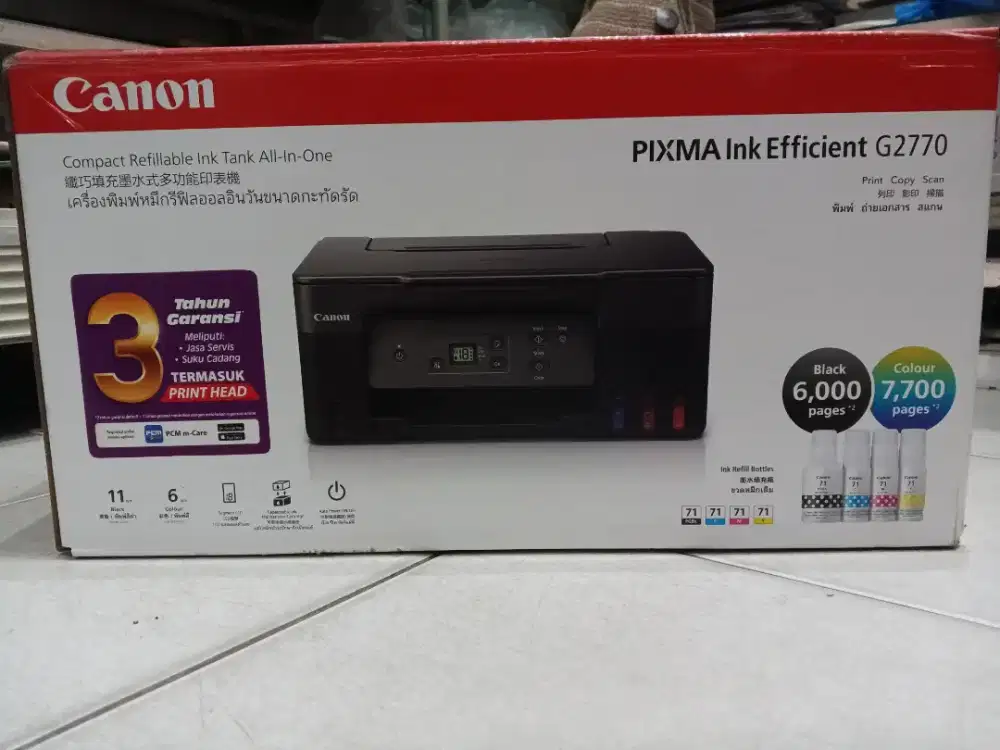 Printer Canon Multifungsi megatank G2770 Print Scan Copy