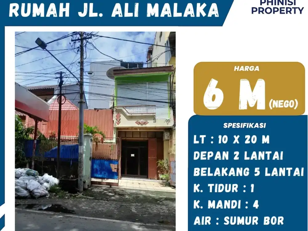 DIJUAL Rumah Besar Jalan Ali Malaka