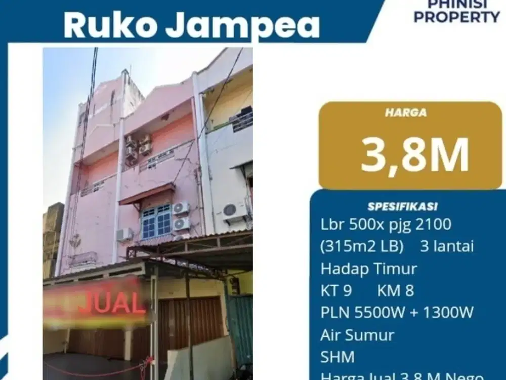 DIJUAL Ruko lokasi Strategis di Jalan Jampea