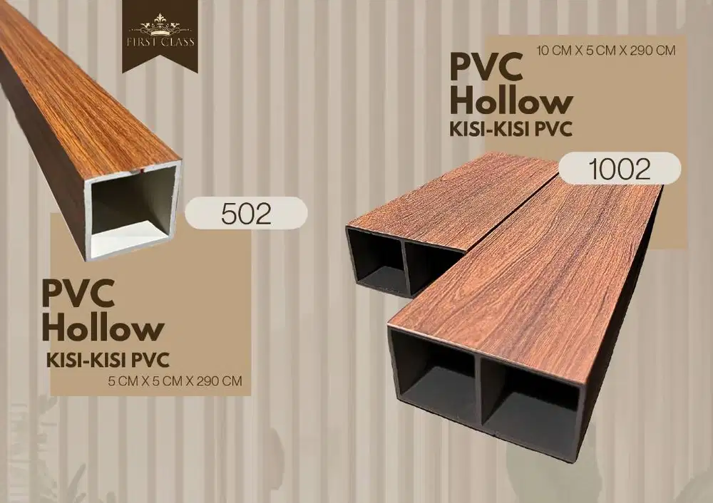 Hollow Partisi PVC Chiara 5cm x 5cm Kisi Kisi Partisi Indoor P. 2,9m