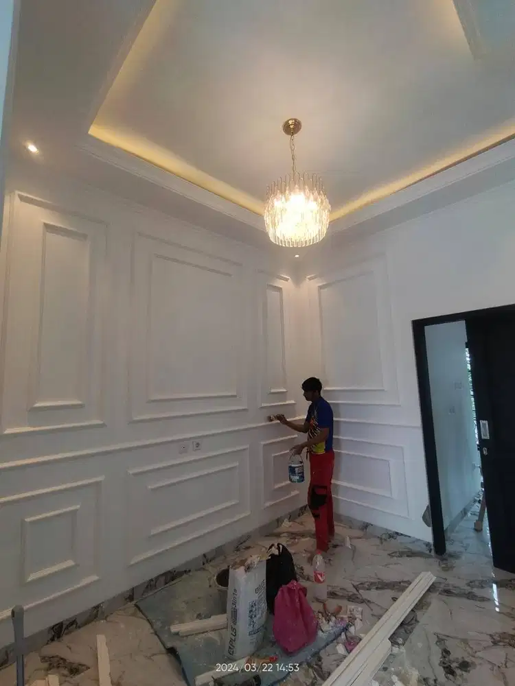 Penyekat ruangan outdoor dan indoor partisi gypsum dan Grc anti air