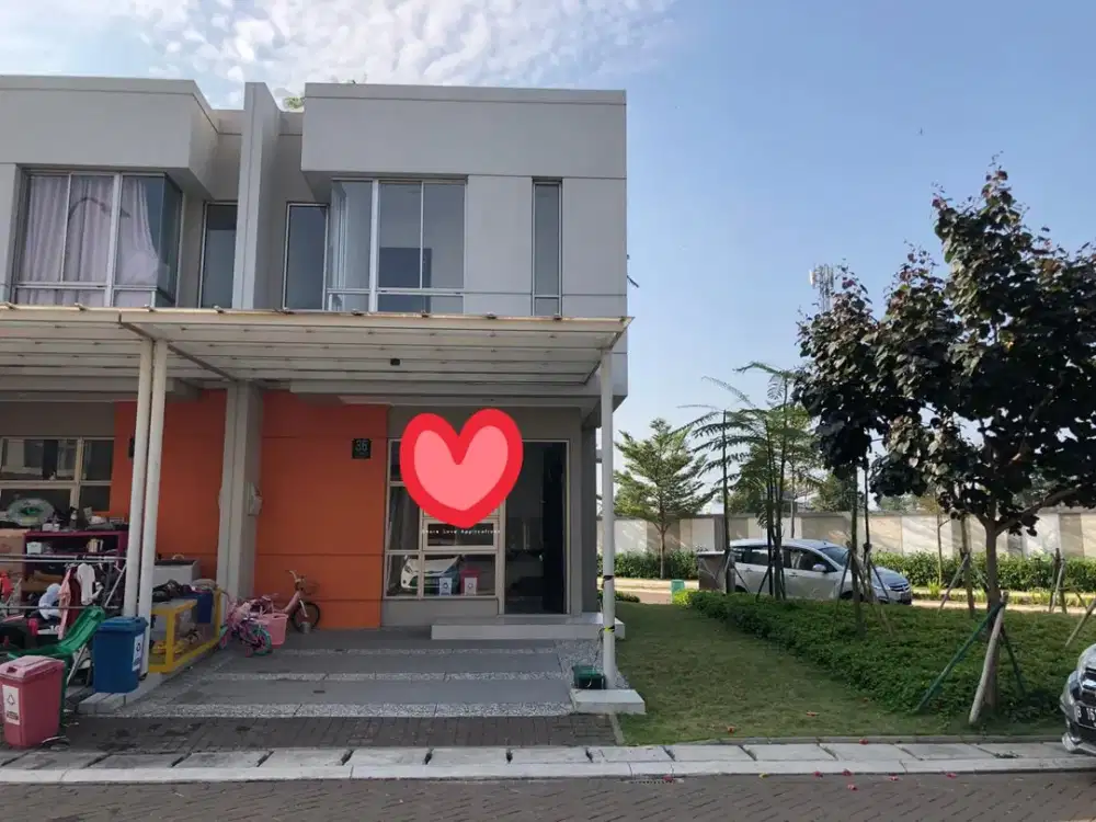 sewa rumah 2 lantai PIK 2 uk 4,5x10m posisi hook