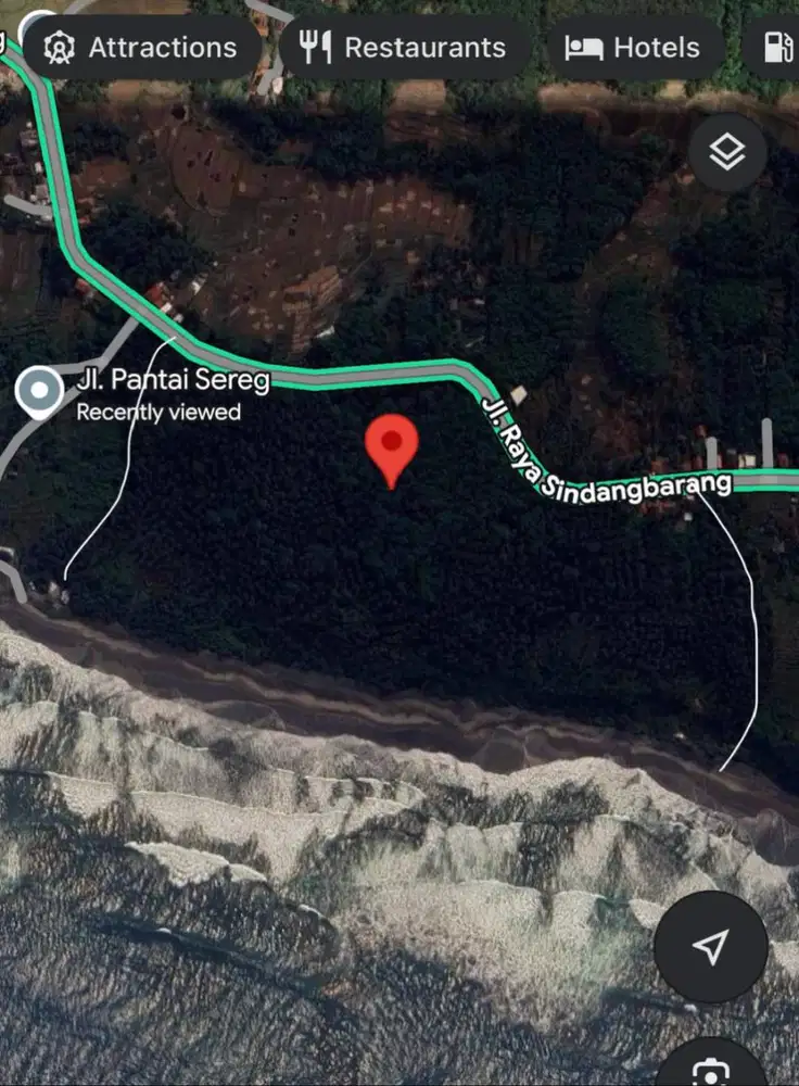 Dijual Tanah Pantai Keluarga Saganten Sindangbarang Cianjur
