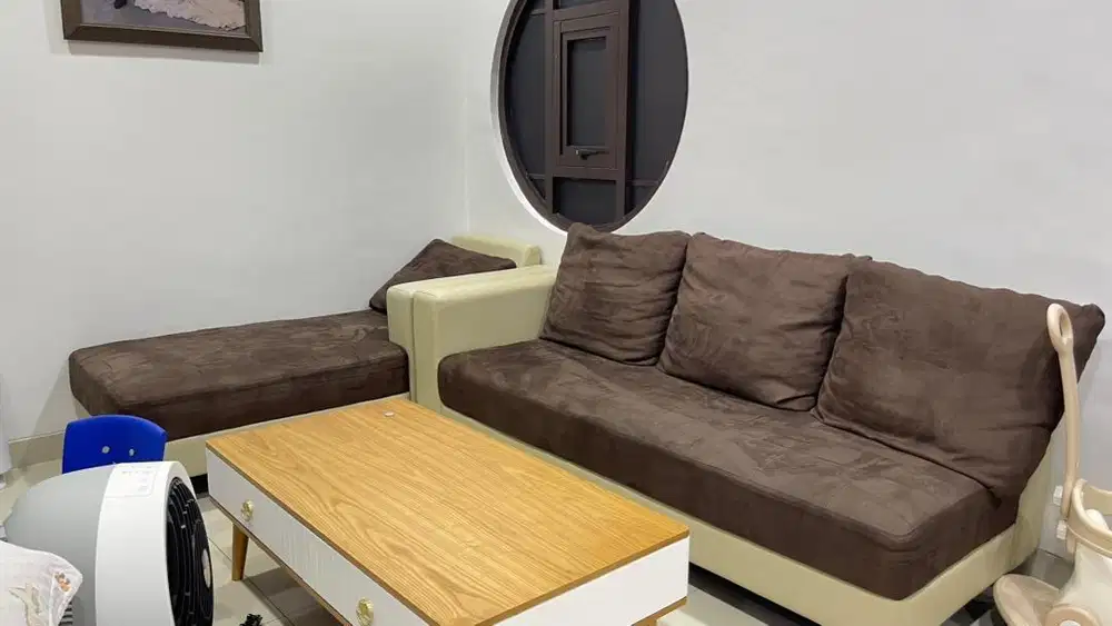SOFA L WARNA COKELAT