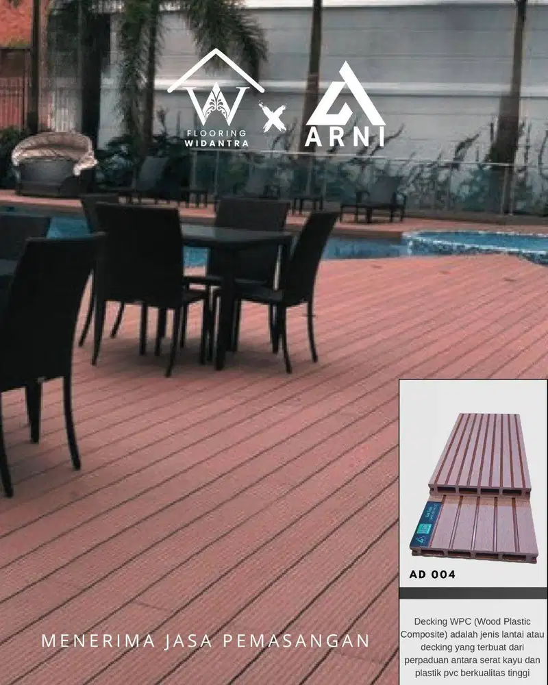 WPC DECKING ARNI MOTIF KAYU TEBAL 20mm