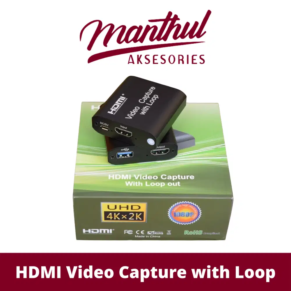 HDMI Video Capture with Loop Out 1080P USB 2.0 Capture Card HDMI to US
