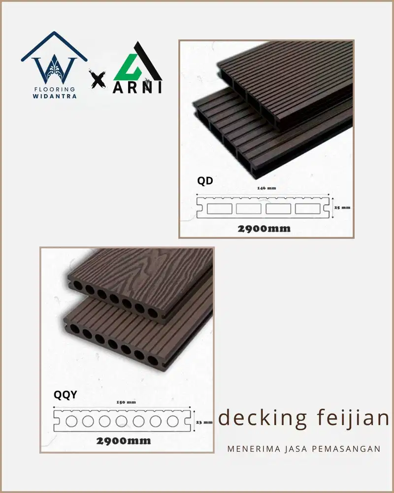 WPC DECKING FEIJIN MOTIF KAYU TEBAL 24mm/23mm