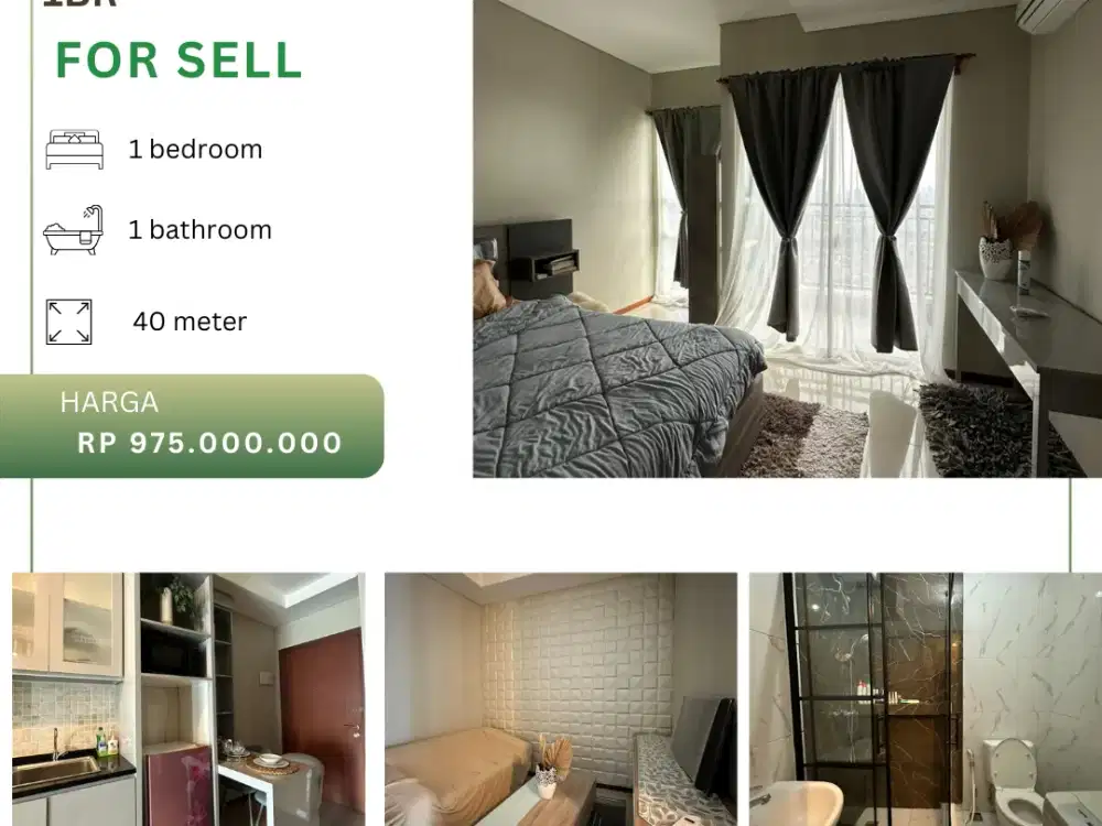 Dijual Apartement Thamrin Residence 1BR Furnished Lantai Tinggi