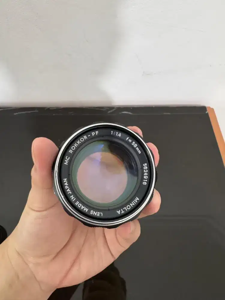 Lensa Minolta 58mm f1.4 MD mount adapter e mount sony fe full frame