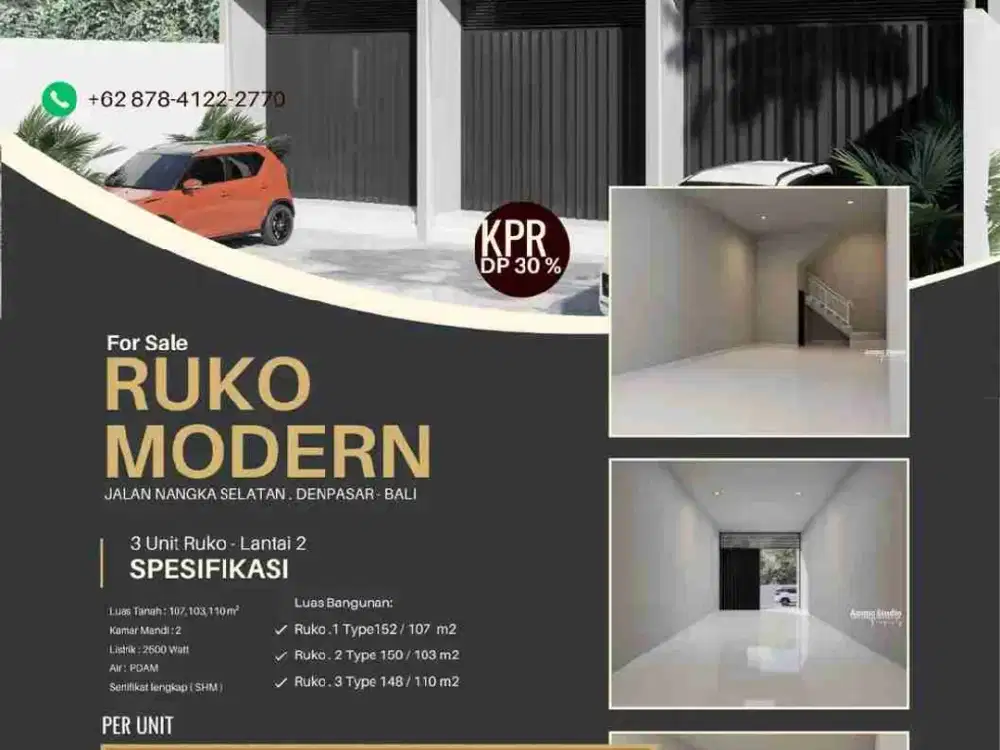Dijual Ruko Modern lokasi Strategis di tengah perkotaan Aktif.