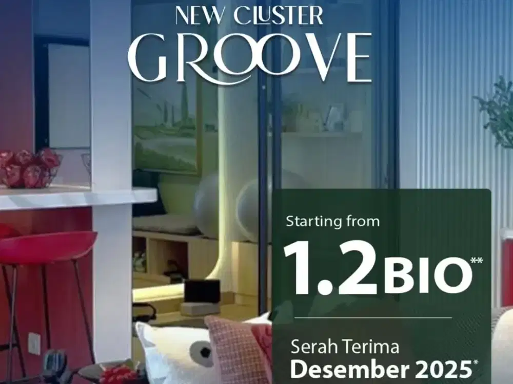 GROOVE At Fortune Graha Raya Rumah 2 Lantai  Harga 1,2M