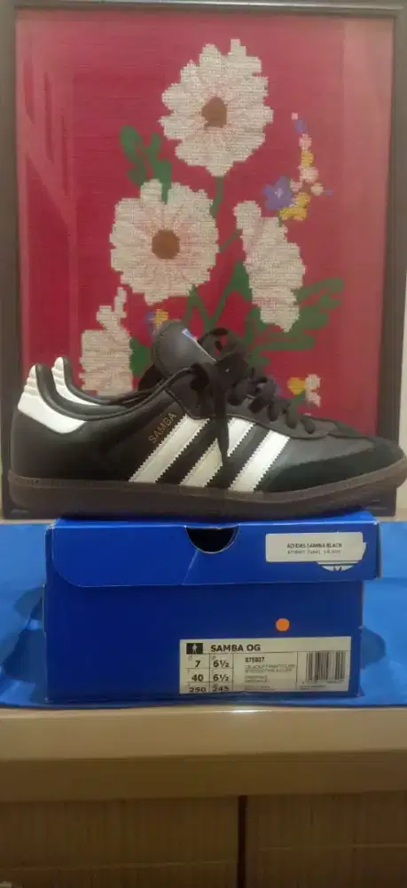 Adidas samba black and white
