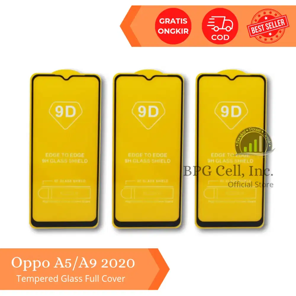 Tempered Glass Full Cover Oppo A5 A9 2020 A11x A31 A8 Real C21 C31