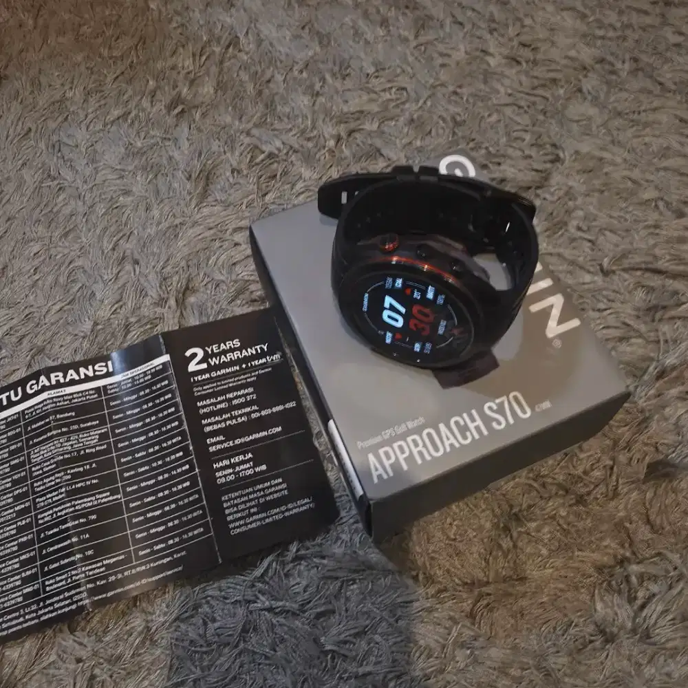 Garmin Approach S70 Golf - 47mm - eks Garansi Resmi TAM - Black Copper