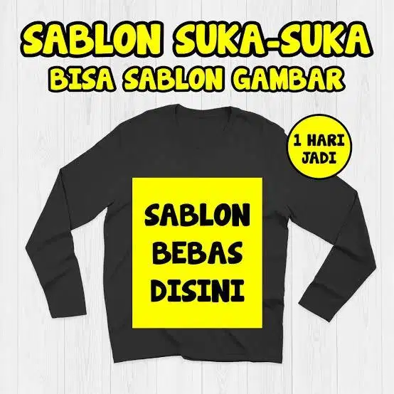 Sedia kaos bahan cotton combad beserta sablon