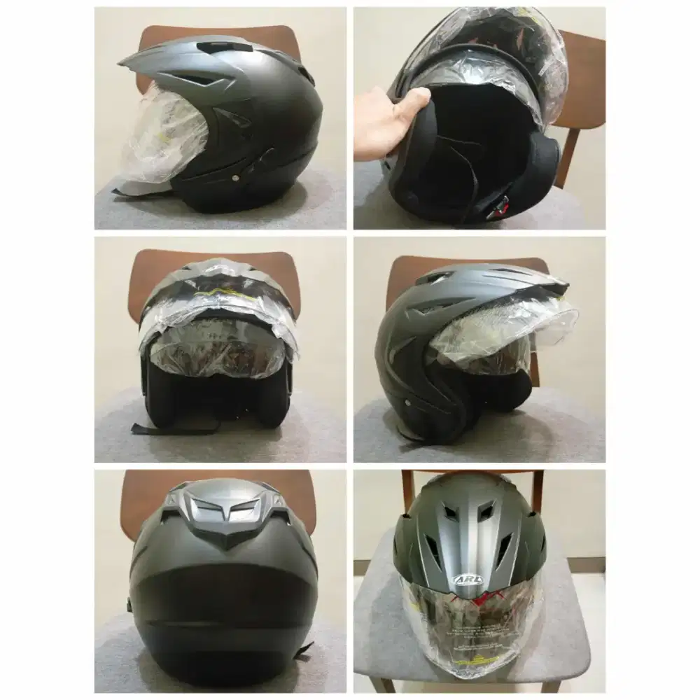 Helm Half Face Double Visor SNI