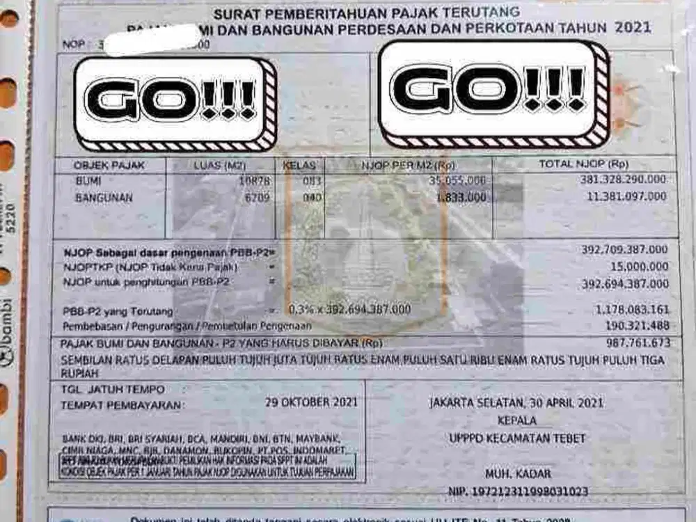 Harga Miring dibawah NJOP, Tanah Komersial di area premium Tebet