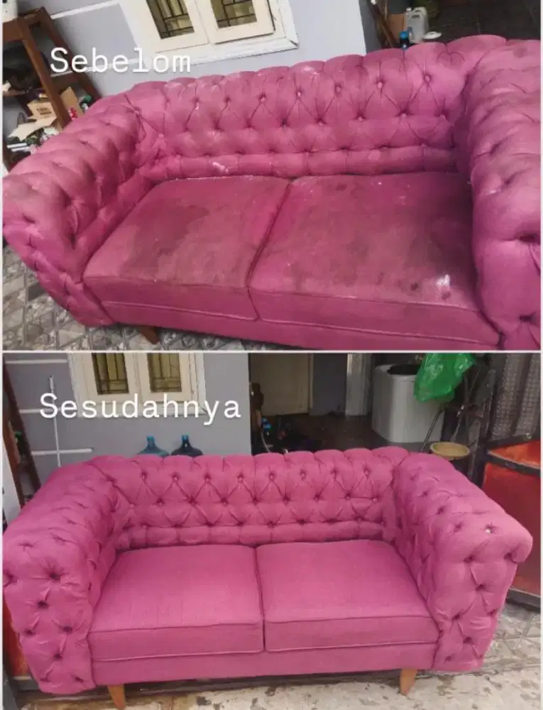 Jasa panggilan homeservis cuci sofa sofabed kasur springbed karpet