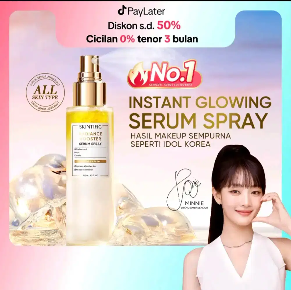 Skintific instant glowing serum spray 100ml