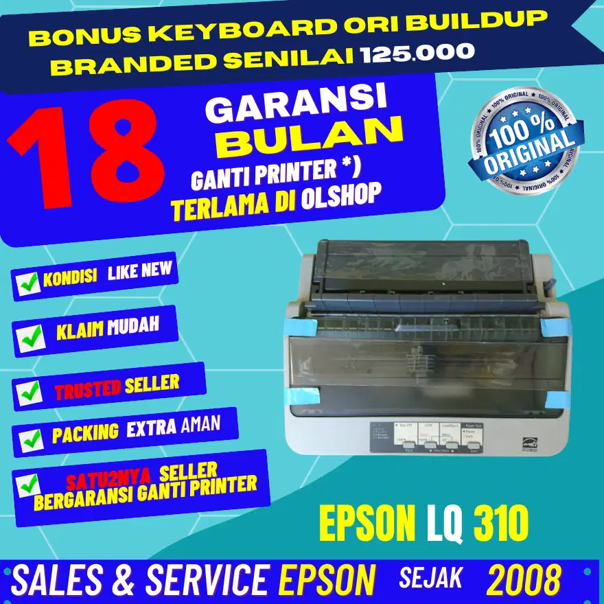 printer Epson LQ 310 LQ-310 LQ310 BARU bonus powerbank Samsung 350.000