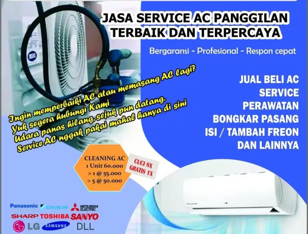 Cuci dan servis ac