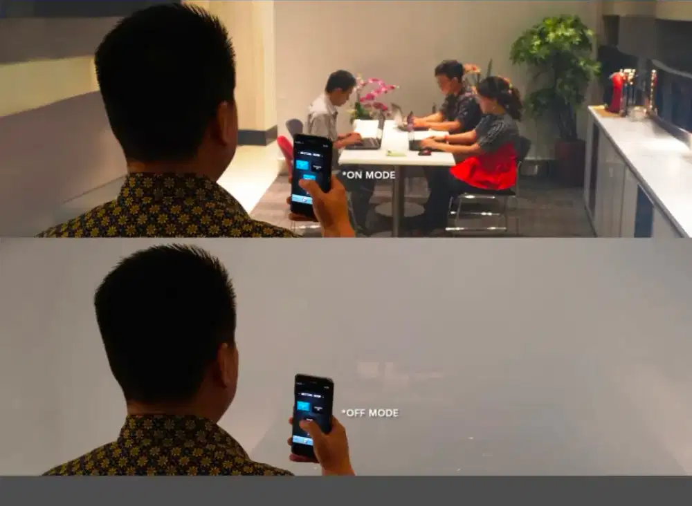 Switch Glass, Kaca Elektrik Transparan