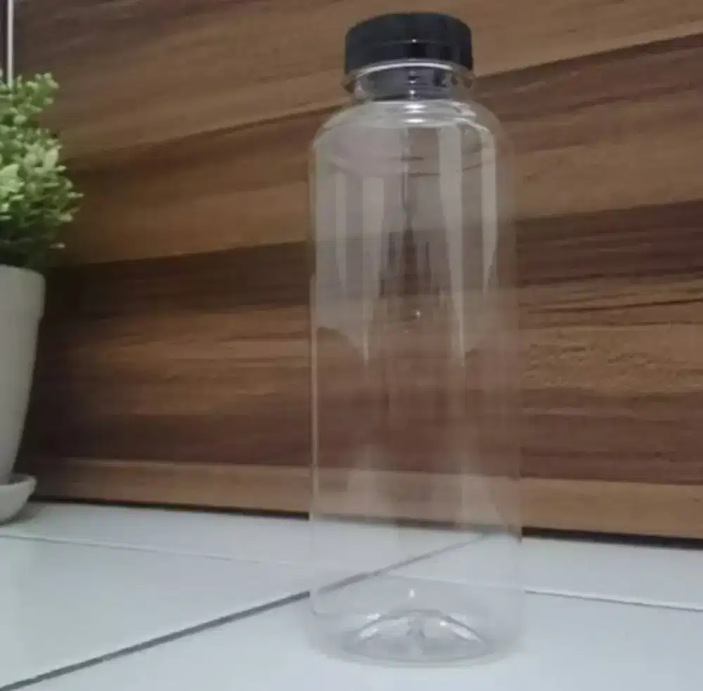 Botol Almond bening bekas kondisi bagus 250 Ml Tutup Tinggi Plastik
