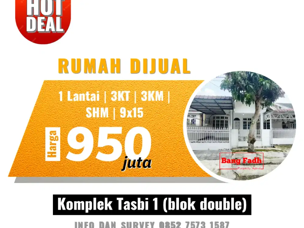 Hot deal jual rumah komplek Tasbi 1 / tasbih 1