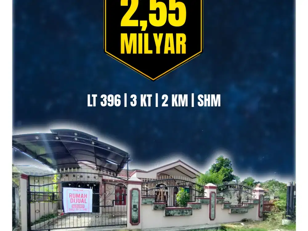 Rumah tanah besar di sei tuan Medan baru