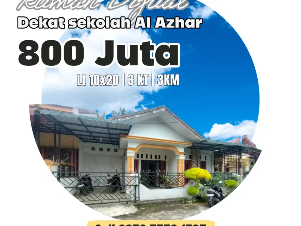 Dijual Rumah samping sekolah Al-Azhar medan