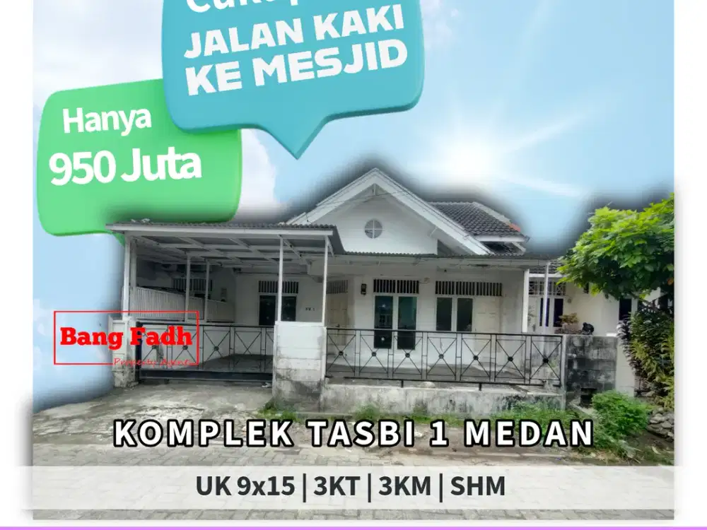 Rumah dijual komplek Tasbi 1 dekat Mesjid