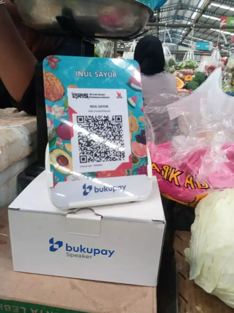 Qris speaker sound box dari bukupay