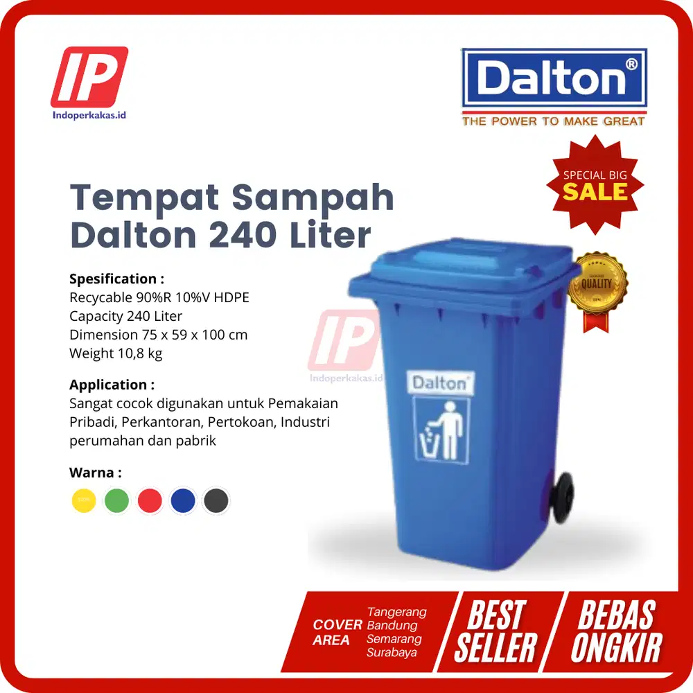 Tempat Sampah Dalton Tempat Sampah Plastik HDPE 240 Liter