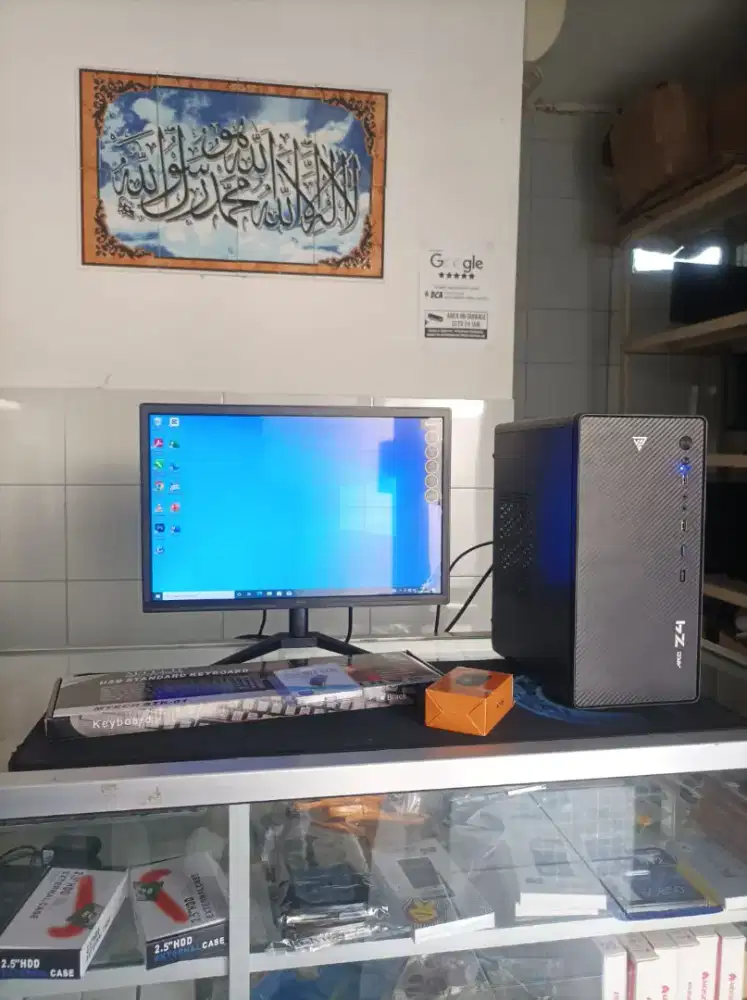 PC OFFICE FULLSET BARU INTEL I5 RAM 8GB SSD 128GB SET MONITOR 19 inch