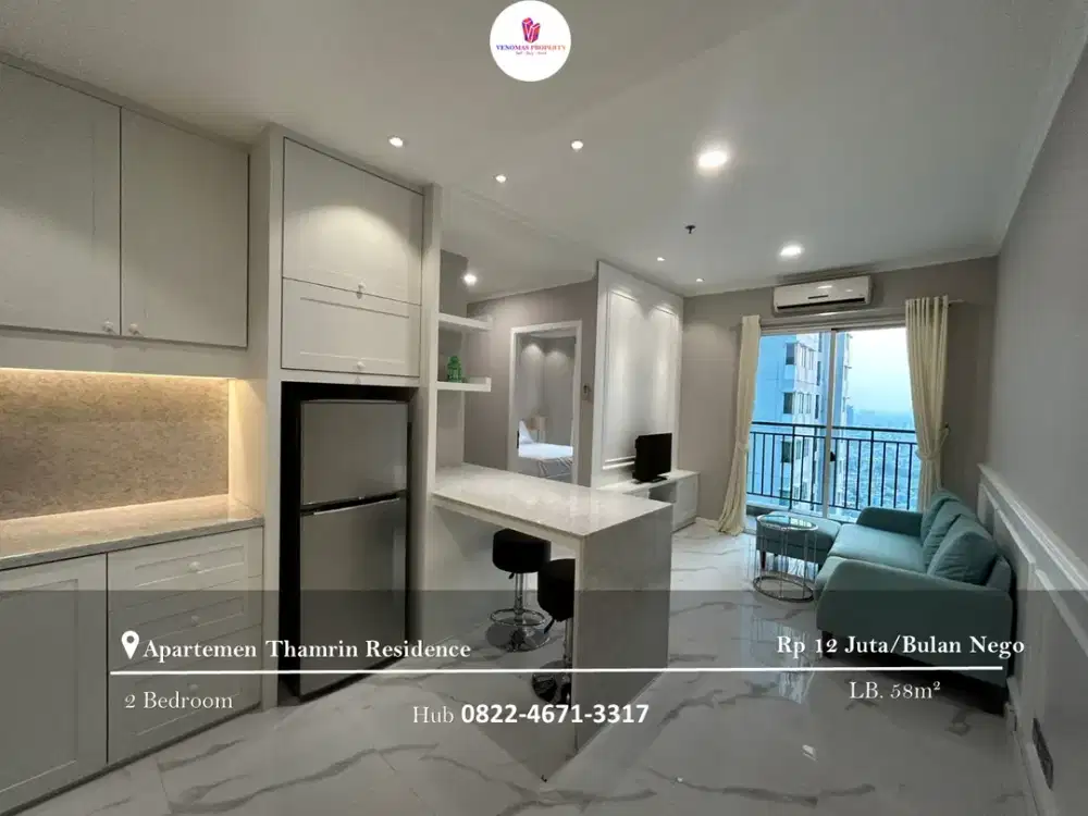 Disewakan Apartement Thamrin Residence 2 Bedrooms Full Furnished View City