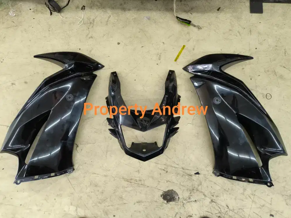 Fairing Set Ninja 150 RR New Hitam Grey Ori