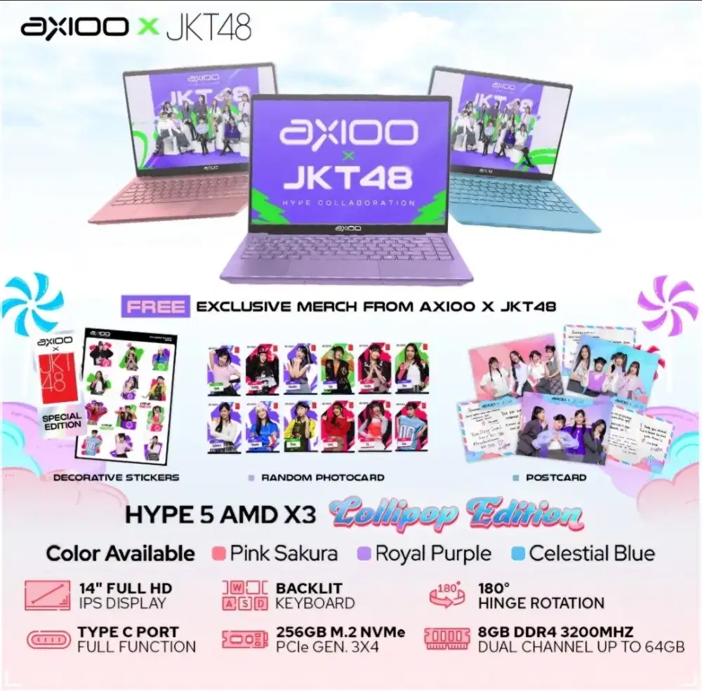 Axioo Hype 5 X3 Lolipop Series