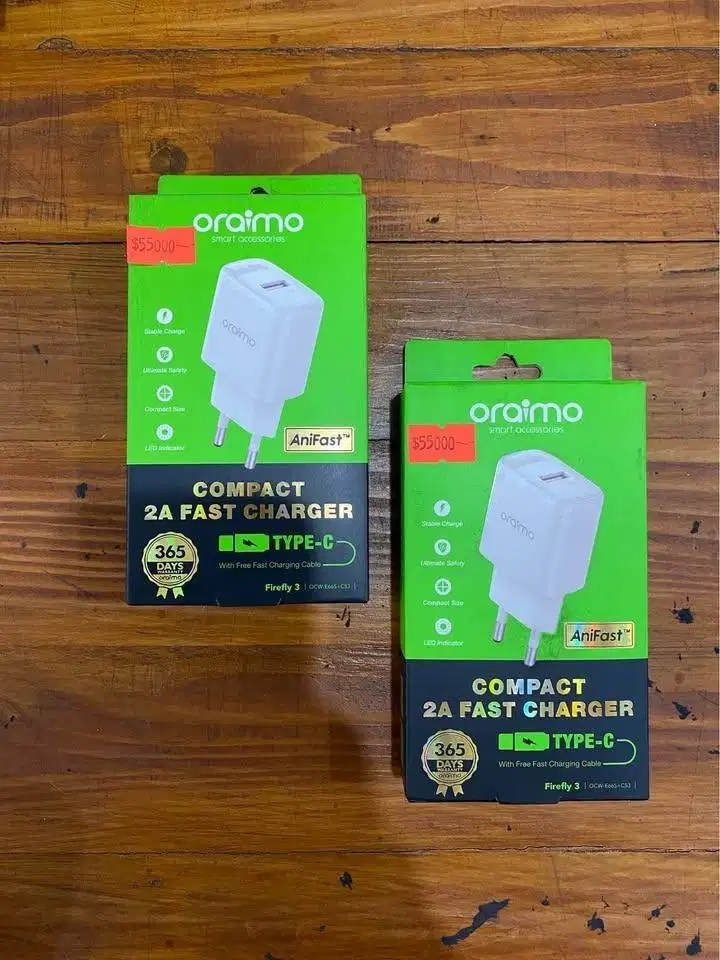 New / Baru Charger (OCW-E66S+C53) TYPE C 2.0A Max