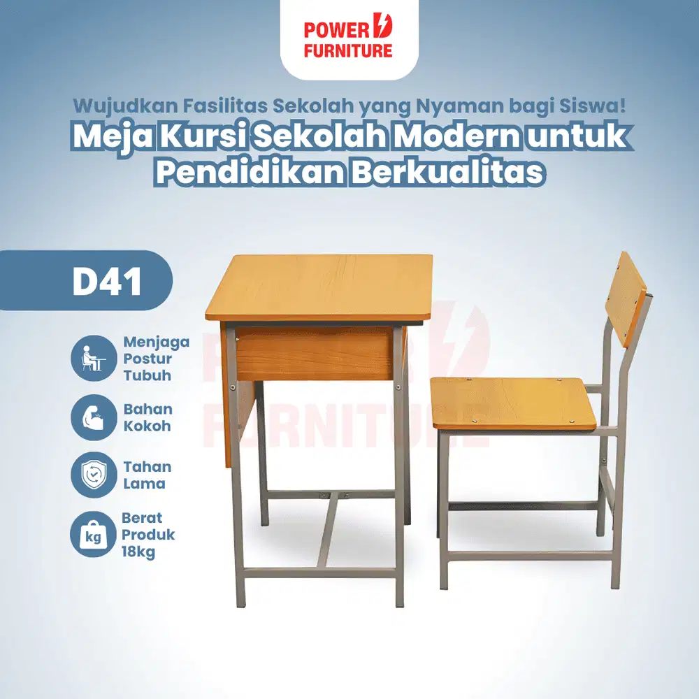 Meja Kursi Sekolah Modern D41 - Bangku Meja Sekolah | Bangku Sekolah