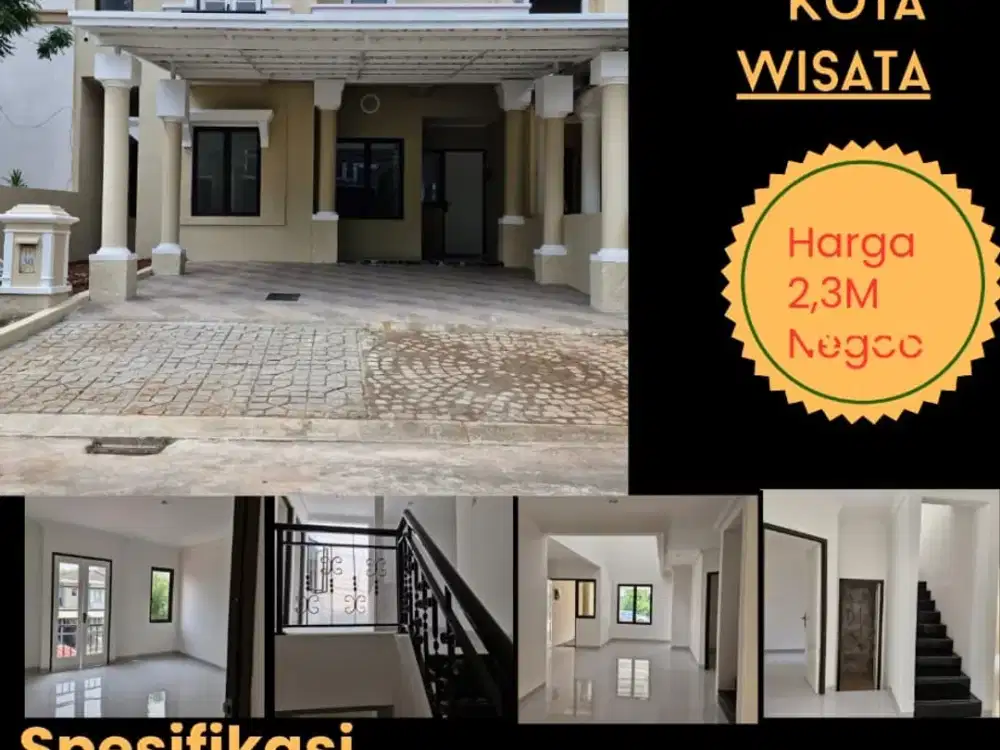 Di Jual Rumah Cantik Siap Huni 2,3 M Nego Cluster Favorite. Kota Wisata Cibubur.