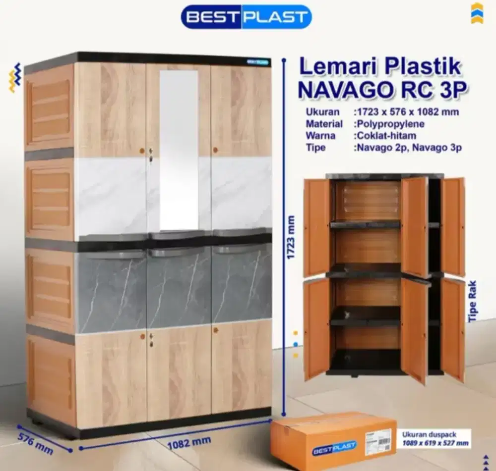 Lemari plastik Bestplast BMC 3RC Murah Area Jogja(Ars)