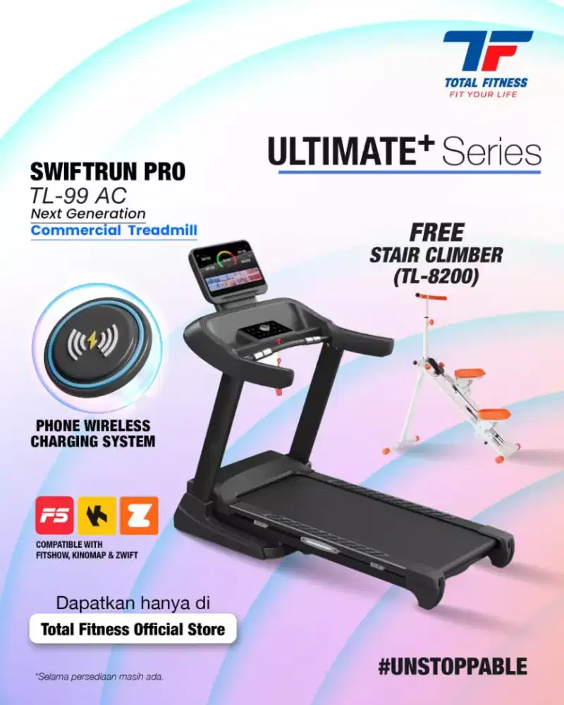 Treadmill elektrik Tl 99 incline otomatis