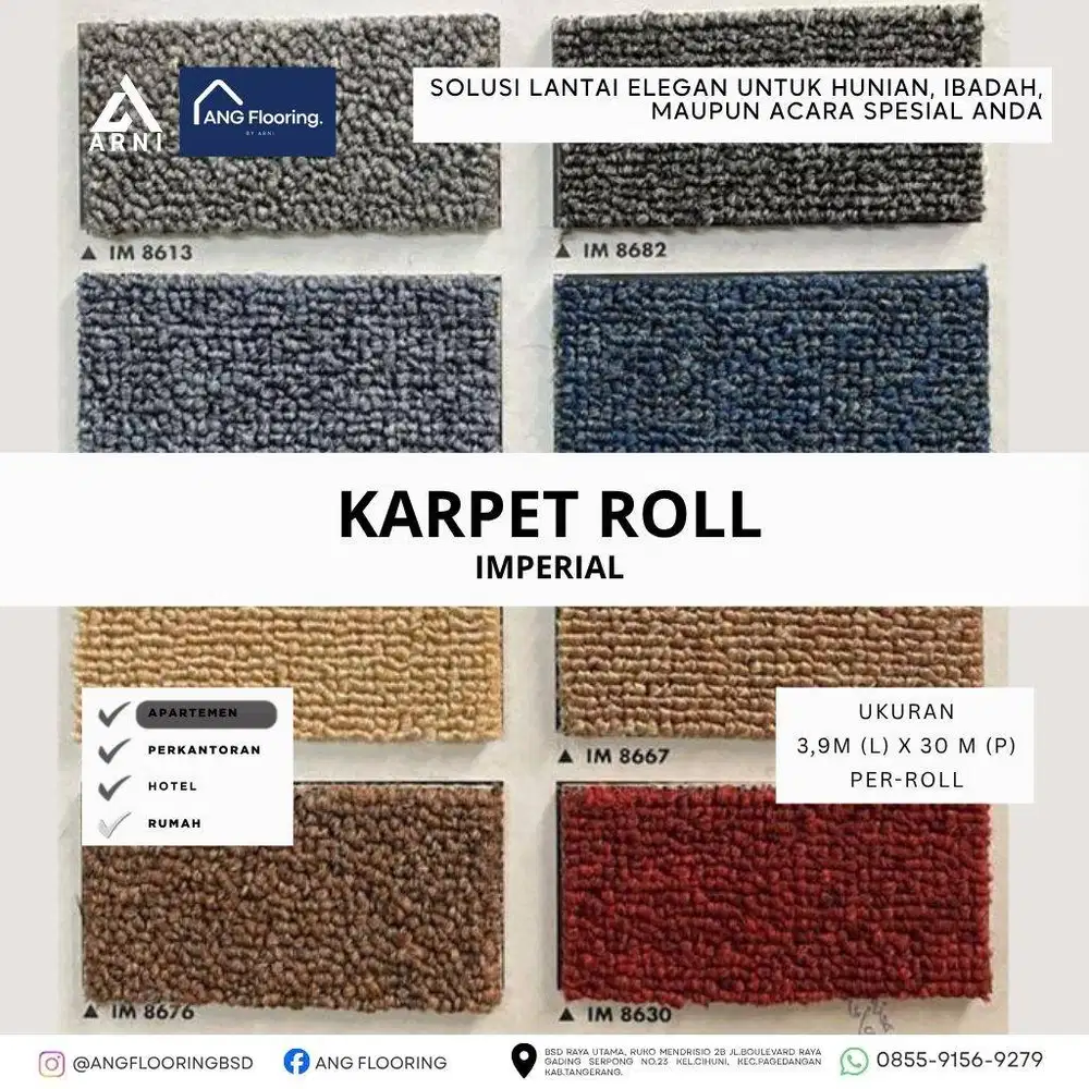 Jual Karpet Roll Imperial | Karpet Meteran Lebar 4m Tebal 4mm Murah