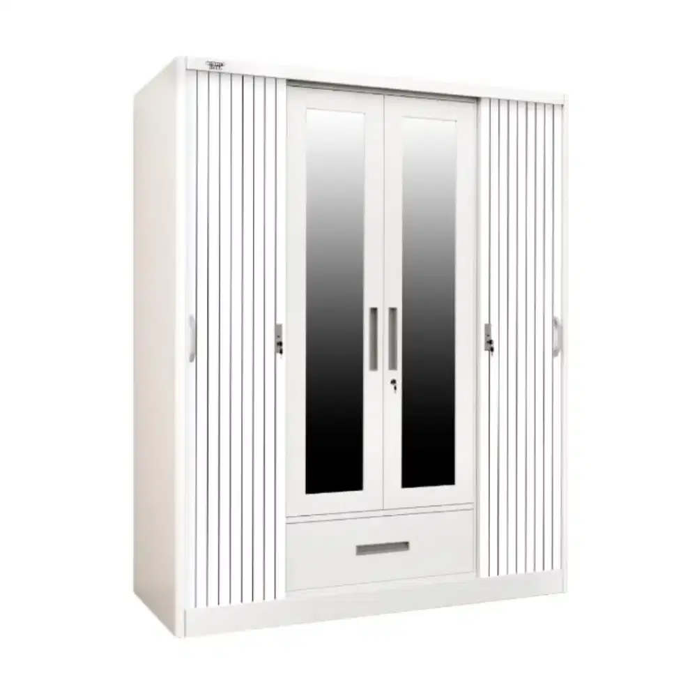 LEMARI PLAT BESI ANTI JAMUR LEMARI ANTI MALING PINTU GESER SIAP ANTAR