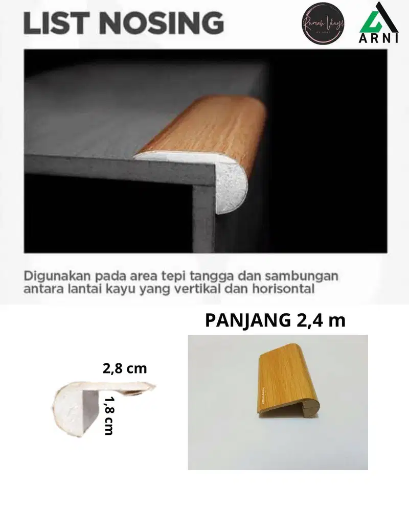 LIS NOSING PVC | STEP NOSING | LIS TANGGA