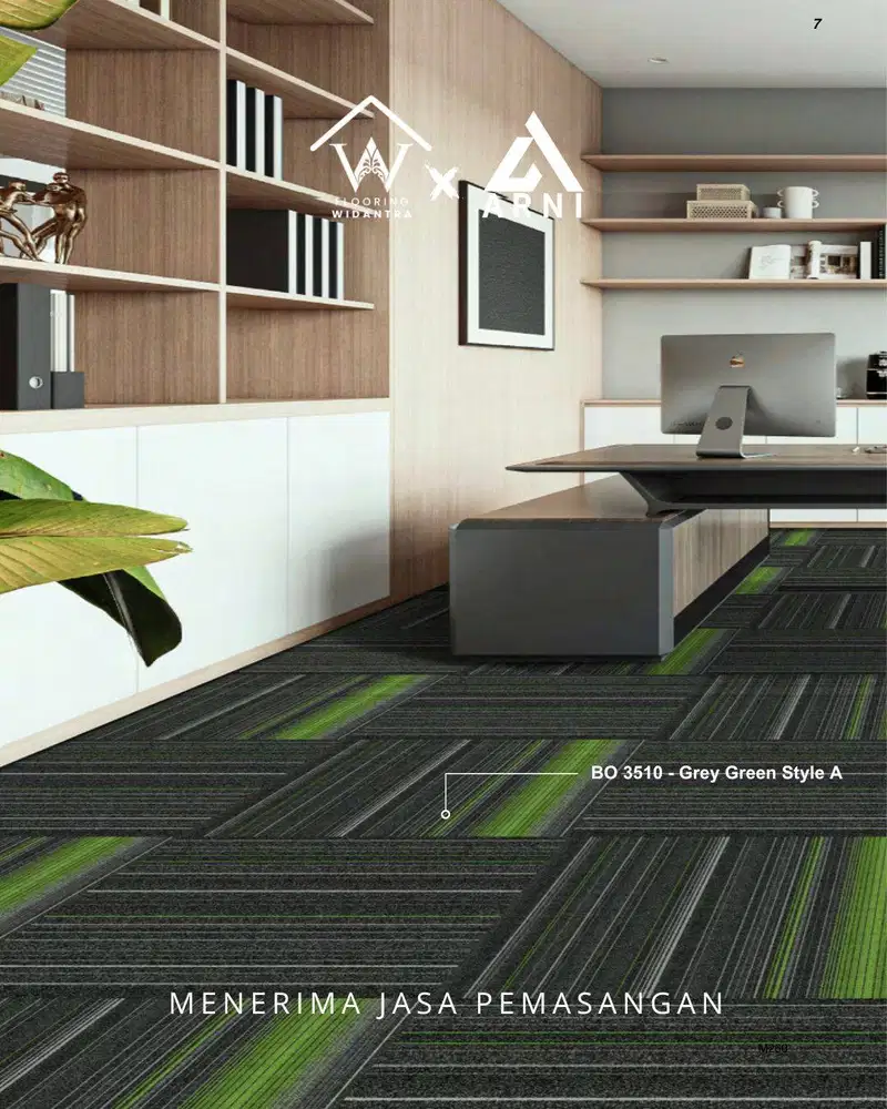 KARPET TILE LANTAI BOLD LINES 50 x 50 cm