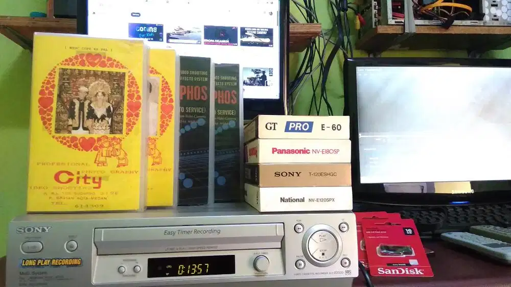 Handycam Kaset MiniDv VHS Video8 ke Flashdisk / DVD